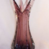 Massive Murano Glas Vase mit Lufteinschlüssen