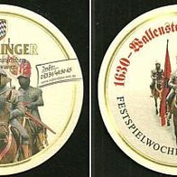 Bierdeckel "Wallenstein Festspielwoche 2004" Memminger Brauerei Memmingen-Amendingen
