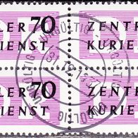 DDR vierer Block  B 9 X II O Dienstmarke #016672