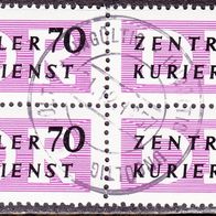 DDR vierer Block  B 9 X II O Dienstmarke #016674