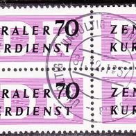 DDR vierer Block  B 9 X II O Dienstmarke #016675
