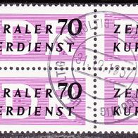 DDR vierer Block  B 9 X II O Dienstmarke #016676