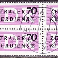 DDR vierer Block  B 9 X II O Dienstmarke #016678