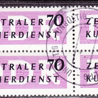 DDR vierer Block  B 9 X II O Dienstmarke #016679