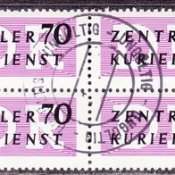DDR vierer Block  B 9 X II O Dienstmarke #016680