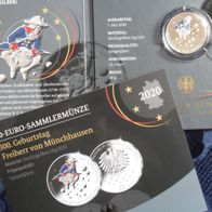 Deutschland BRD 2020 20 Euro PP Sammlermünze Münchhausen Silber