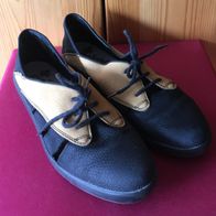 schwarz/ braune Halbschuhe Gr. 6 (39) - (1701 - 1709)
