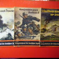 3 x Kriegsbücherei der deutschen Jugend, guter Zustand (2-,2-3)