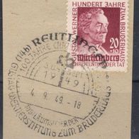 Französische Zone Württemberg gestempelt Michel Nr. 48 Briefstück Topstempel