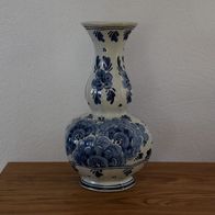 Delfts - Vase blauw handbemalt 26,5 cm hoch