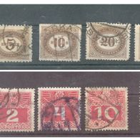 Briefmarken Österreich Portomarken 1894 - 1916