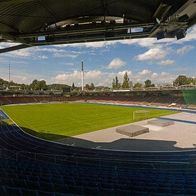 1) AK Linzer Stadion Postkarte FC Blau-Weiß Linz BW Österreich Fußball Gugl SKV