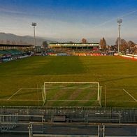 1) AK Reichshof-Stadion Postkarte SC Austria Lustenau Vorarlberg Fußball stadium