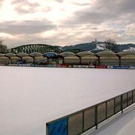 AK Donaupark-Stadion Postkarte FC Blau-Weiß Linz SK VÖEST VOEST Stahl BW Winter