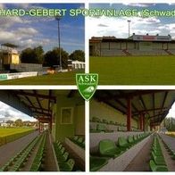 AK Stadion Postkarte Richard Gebert-Sportanlage SK 1936 Schwadorf ASK Fußball NÖ