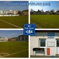 Günter Baier-Stadion Postkarte Schiffswerft-Platz FC Blau-Weiß Linz SK VÖEST BW
