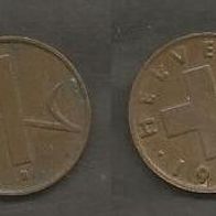 Münze Schweiz: 1 Rappen 1949