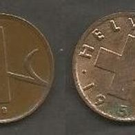 Münze Schweiz: 1 Rappen 1954