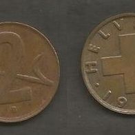 Münze Schweiz: 2 Rappen 1948