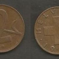 Münze Schweiz: 2 Rappen 1954