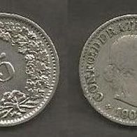 Münze Schweiz: 5 Rappen 1908