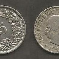 Münze Schweiz: 5 Rappen 1913