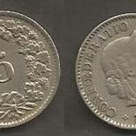 Münze Schweiz: 5 Rappen 1953