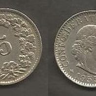 Münze Schweiz: 5 Rappen 1955