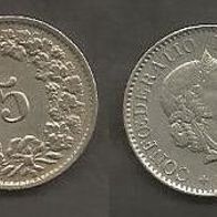 Münze Schweiz: 5 Rappen 1957