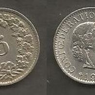 Münze Schweiz: 5 Rappen 1969