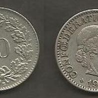 Münze Schweiz: 10 Rappen 1907