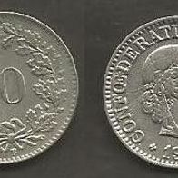 Münze Schweiz: 10 Rappen 1936
