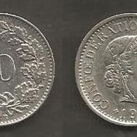 Münze Schweiz: 10 Rappen 1969