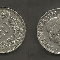 Münze Schweiz: 20 Rappen 1913