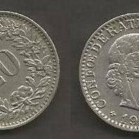 Münze Schweiz: 20 Rappen 1925
