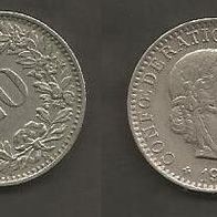 Münze Schweiz: 20 Rappen 1947