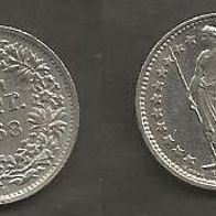 Münze Schweiz: 1/2 - 0.5 Franken 1968