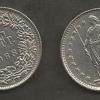 Münze Schweiz: 1 Franken 1968