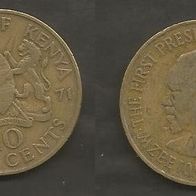 Münze Kenia: 10 Cent 1971