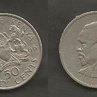 Münze Kenia: 50 Cent 1966