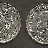Münze Kenia: 50 Cent 1980