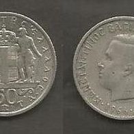 Münze Königreich Griechenland: 50 Lepta 1966