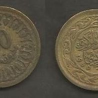 Münze Tunesien: 20 Millimes 1960