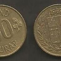Münze Island: 50 Aurar 1969