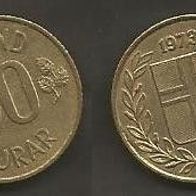 Münze Island: 50 Aurar 1973