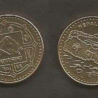 Münze Nepal: 1 Rupee 1987