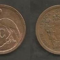 Münze Süd Afrika: 5 Cent 1991