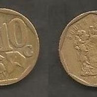Münze Süd Afrika: 10 Cent 1998