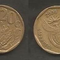 Münze Süd Afrika: 20 Cent 2006