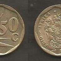 Münze Süd Afrika: 50 Cent 1993